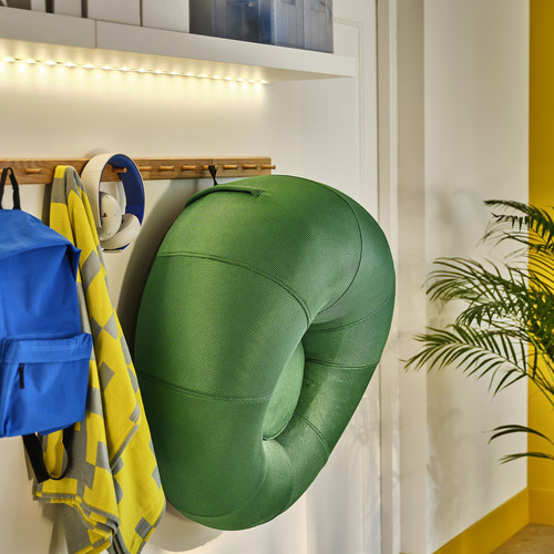 BRÄNNBOLL Inflatable gaming lounge chair, bright green