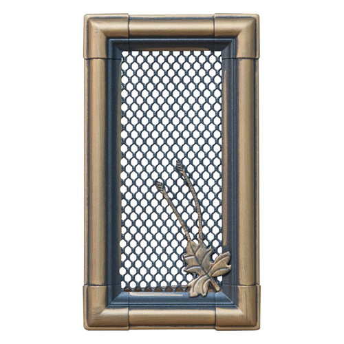 Parkanex Fireplace Air Vent Grille 10 x 20 cm, gold patina