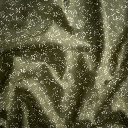 TRYSTÄVMAL Curtains, 1 pair, green/white, 145x300 cm