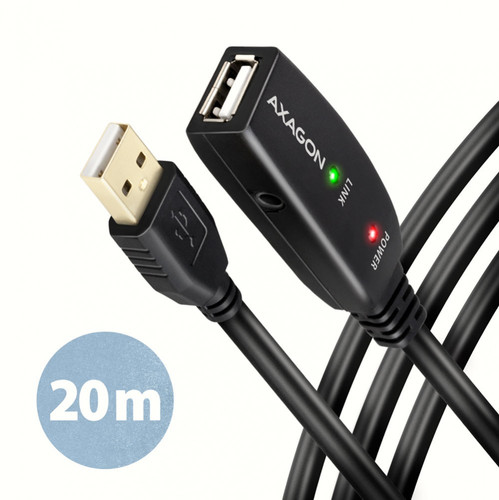 AXAGON USB Cable ADR-220 USB 2.0 A-M -> A-F act 20m