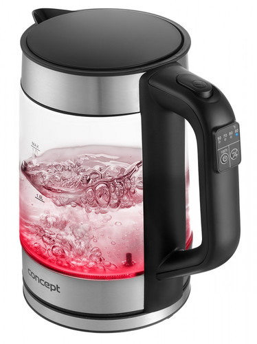 Concept Electric Glass Kettle with Temperature Adjustment  1.7l RK406