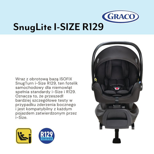 Graco SnugLite i-Size R129 Infant Car Seat Midnight