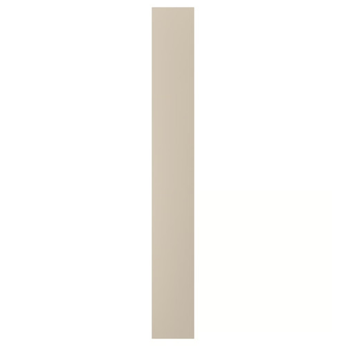 FORSAND Door with hinges, grey-beige, 25x195 cm