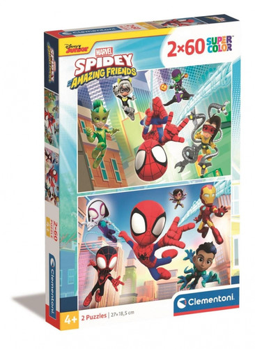 Clementoni Children's Puzzle Marvel Spidey and His Amazing Friends 2x60 4+