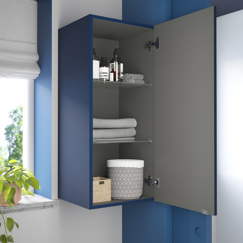 GoodHome Bathroom Wall Cabinet Imandra 40 x 90 x 36 cm, matt dark blue