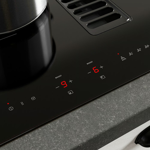 TÄCKNAN Ind hob/int extractor w recirc kit, IKEA 300/black