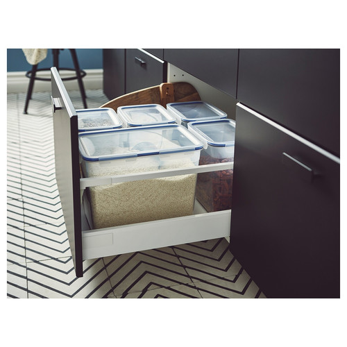 IKEA 365+ Food container with lid, rectangular, plastic, 10.6 l