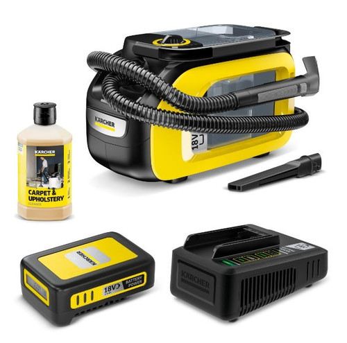 Kärcher SE 3-18 Compact Battery Spray Extraction Cleaner Set, Yellow/Black
