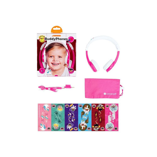 BuddyPhones Headphones Explore, pink