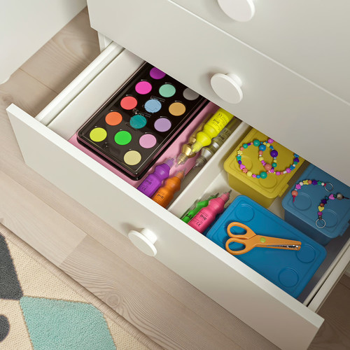 GODISHUS Chest of 3 drawers, white, 60x40x60 cm