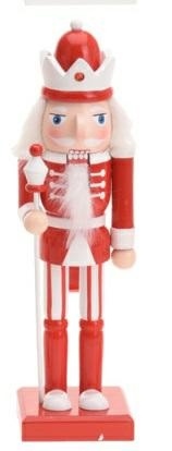 Nutcracker Christmas Decoration 25cm, red, crown