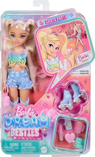 Dream Besties Barbie “Malibu” Roller Skating Fashion Doll  JFX96 4+