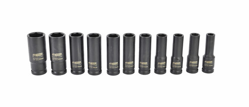 AW 6-Point 1/2" Long Reach Impact Socket Bit Set 10-24mm 11pcs