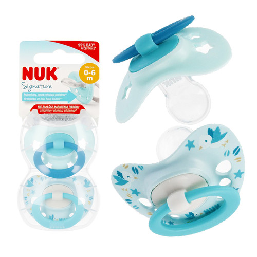 NUK Soother Pacifier Signature 2pcs 0-6m, stas/birds