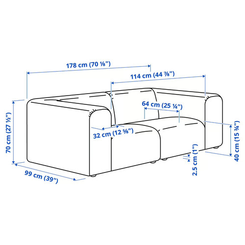 STOCKHOLM 2025 2-seat sofa, Alhamn dark brown