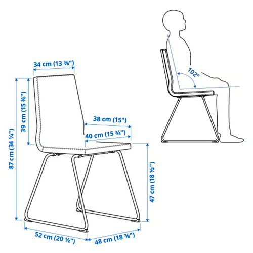 LILLÅNÄS Chair, chrome-plated/Gunnared dark grey