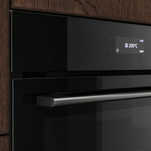 SPJUTBO True fan oven w microwave func, air fry function Grill function/black IKEA 700