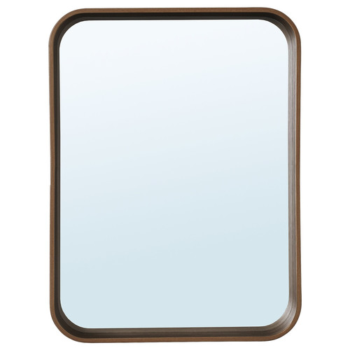 DVÄRGSYREN Mirror, walnut veneer, 28x37 cm
