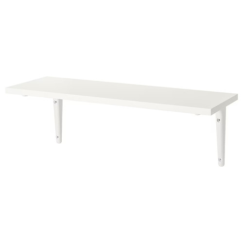 BURHULT / SIBBHULT Wall shelf, white/white, 59x20 cm
