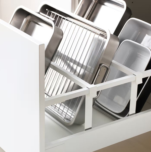 METOD / MAXIMERA Hi cab f ov/combi ov w dr/2 drwrs, white/Veddinge white, 60x60x220 cm