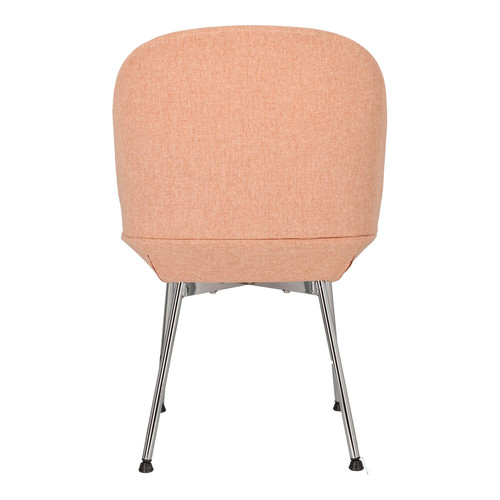Upholstered Chair Cloe, pink/chrome