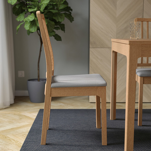 EKEDALEN Chair, oak effect/Orrsta light grey