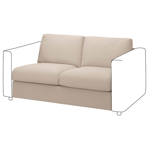 VIMLE Cover for 2-seat section, Hallarp beige