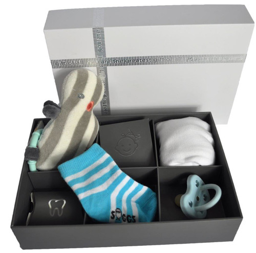 Dooky Gift Set Handprint Double Frame White and Memory Box