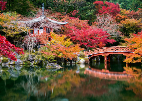 Ravensburger Jigsaw Puzzle 1000pcs Garden Dai go-ji Kyoto Japan 14+