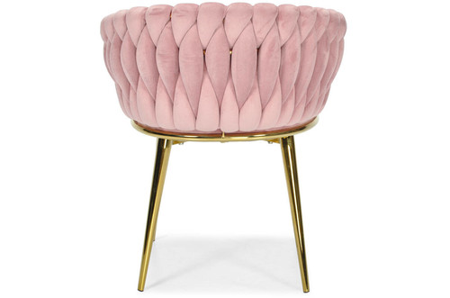 Glamour Braided Chair ROSA, powder pink