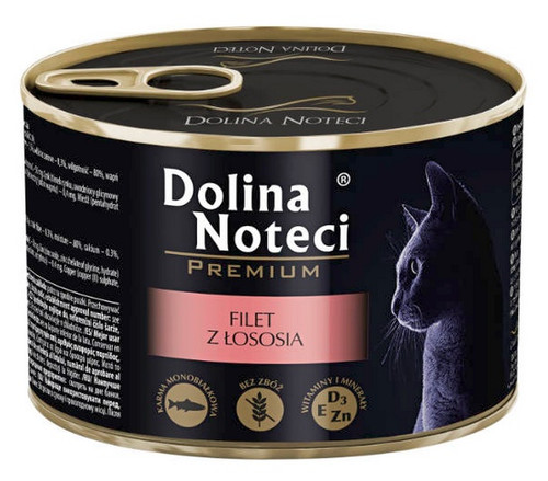 Dolina Noteci Premium Cat Wet Food Salmon Fillet 185g