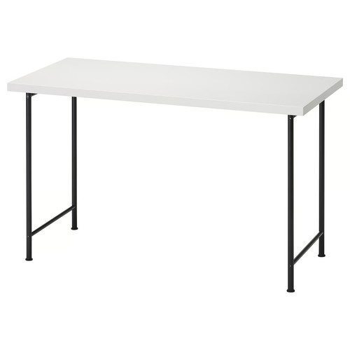 LAGKAPTEN / SPÄND Desk, white/black, 120x60 cm
