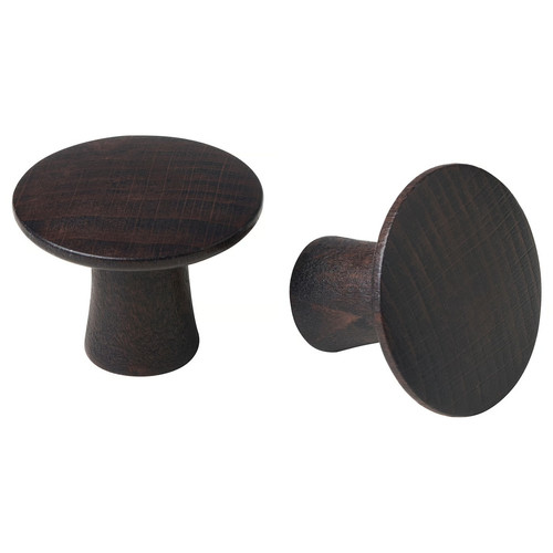 VINNÄSET Knob, brown, 37 mm, 2 pack