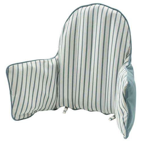 ANTILOP Supporting cushion and cover, blue/white striped