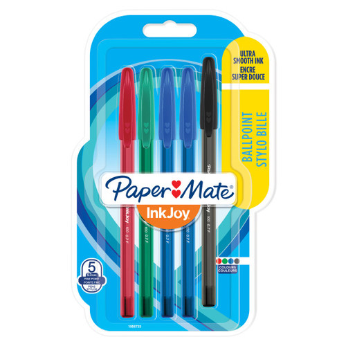 Paper Mate Ballpoint Pen 100 CAP 5pcs 4 Colours