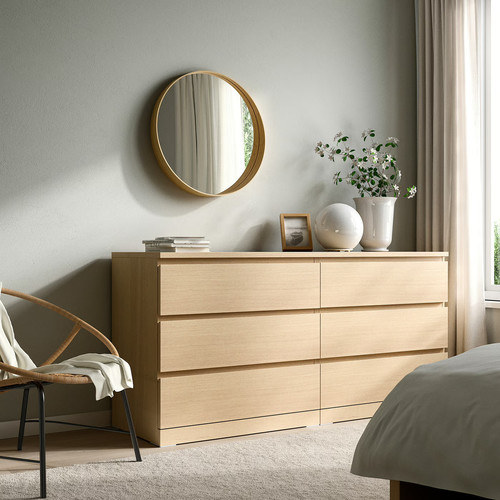 STOCKHOLM Mirror, oak veneer, 60 cm