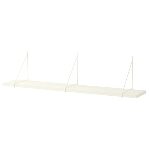 BERGSHULT / PERSHULT Wall shelf, white, white, 120x20 cm