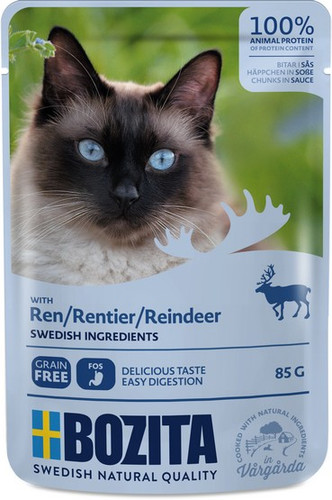 Bozita Cat Wet Food Reindeer Chunks in Sauce 85g