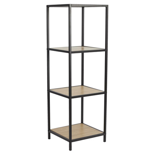 Shelving Unit Loka III, oak/black