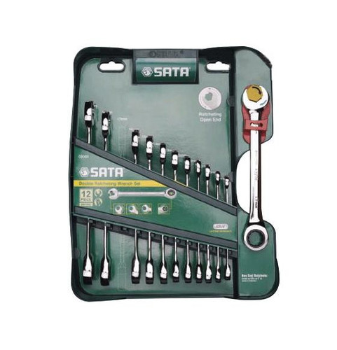 SATA Combination Spanner Set Double Ratchet 12pcs