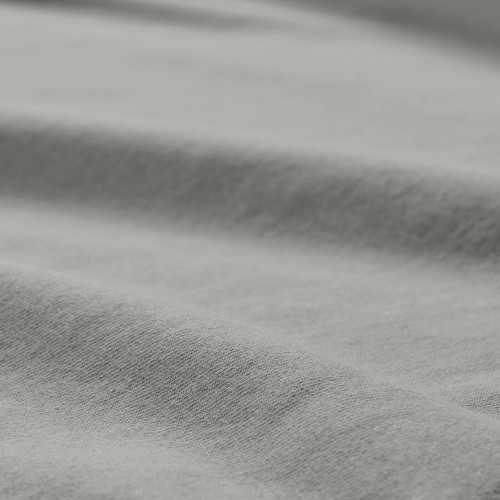 VÅRVIAL Fitted sheet, light grey, 120x200 cm