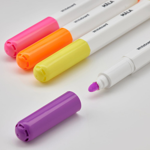 MÅLA Whiteboard pen, mixed colours, 4 pack