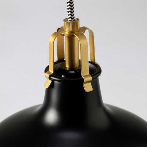 RANARP Pendant lamp, black, 23 cm