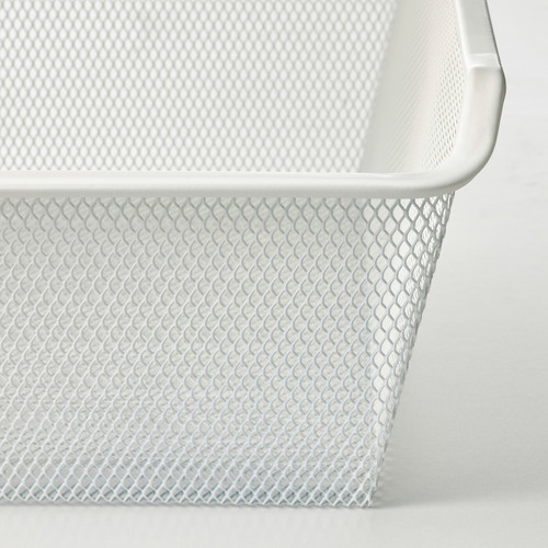 KOMPLEMENT Mesh basket with pull-out rail, white, 50x58 cm