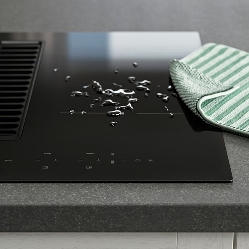 TÄCKNAN Ind hob/int extractor w recirc kit, IKEA 300/black