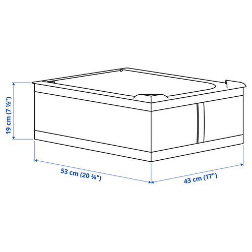 SKUBB Storage case, white, 43x53x19 cm