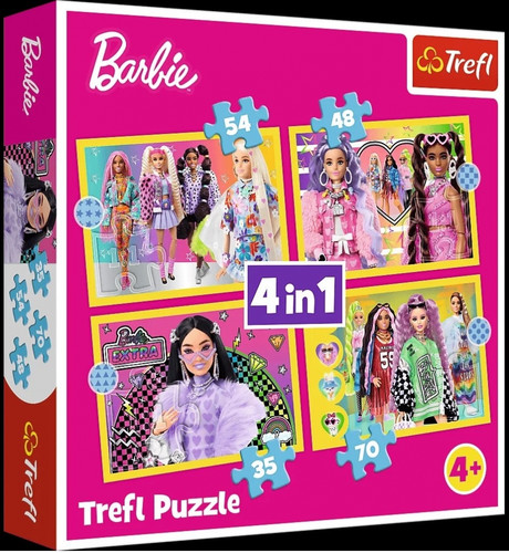 Trefl Children's Puzzle Barbie 4in1 4+