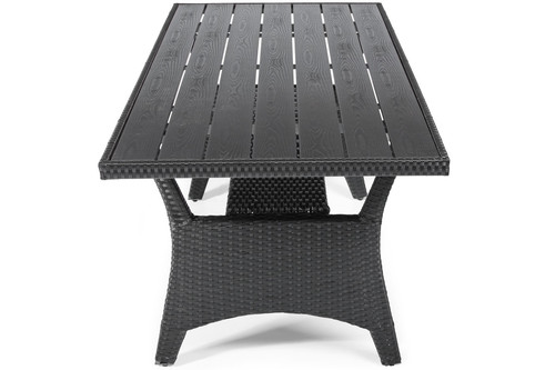 Garden Corner Sofa Set with Table, black