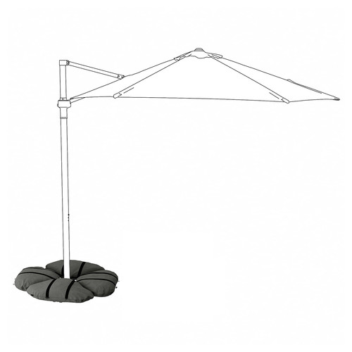 IGGÖN Sandbag for parasol base, dark grey