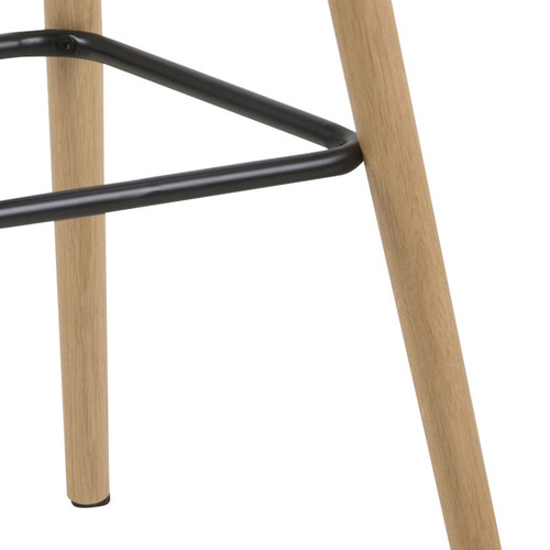 Bar Stool Grace, low, light grey